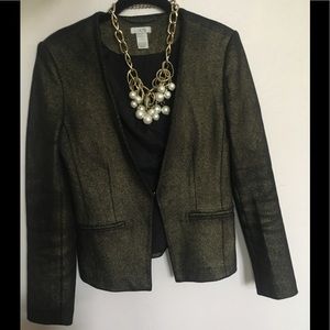Cachè gold and black suit jacket